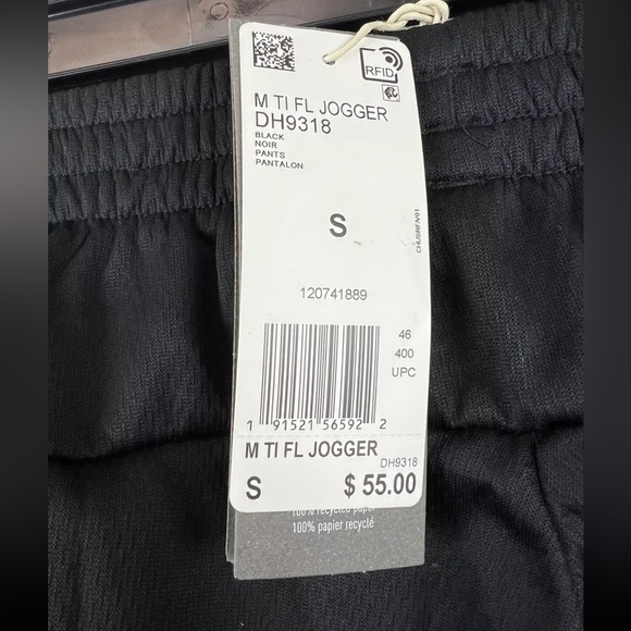 adidas Mens Fleece Jogger Pants Black Size Small - Picture 3 of 3